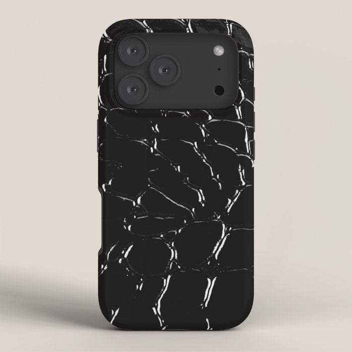 Exotic Black Crocodile Patent Leather iPhone Case Gallery Image 3