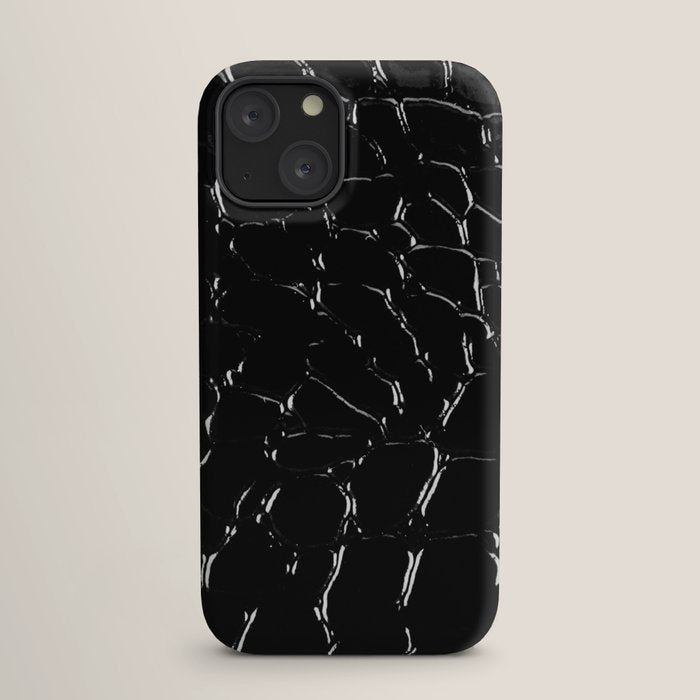 Exotic Black Crocodile Patent Leather iPhone Case Gallery Image 17
