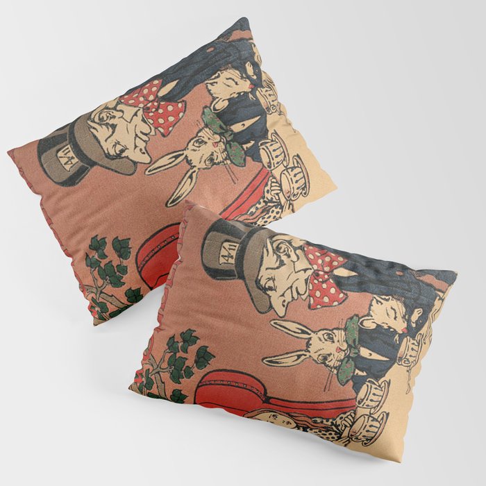 Vintage Alice's Adventures in Wonderland Book Cover Pillow Sham Gallery Image 3