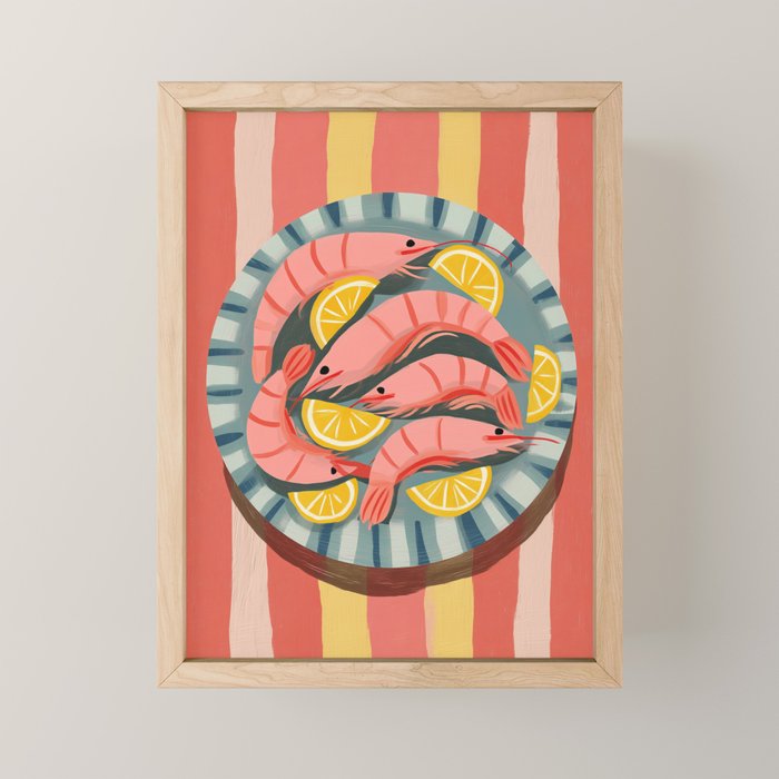 Shrimp Picnic Mini Art Print Gallery Image 1