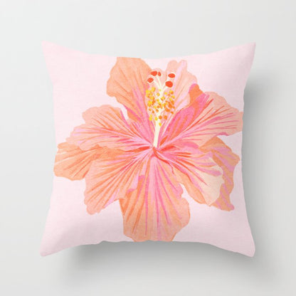 Hibiscus Flower Throw Pillow Gallery Image 1