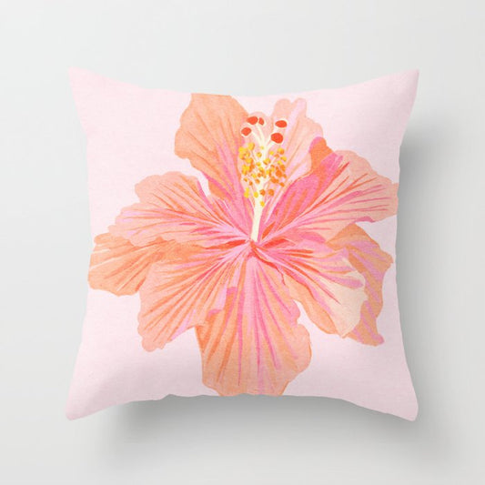 Hibiscus Flower Throw Pillow Gallery Image 2