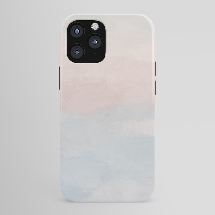 Soothing Seas I - Soft Pink and Blue Sunrise Horizon Ocean for Nursery Abstract Coastal Painting Art iPhone Case Gallery Image 43
