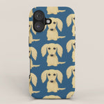 Longhaired Cream Dachshund Cartoon Dog iPhone Case Gallery Image 1