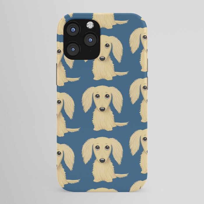 Longhaired Cream Dachshund Cartoon Dog iPhone Case Gallery Image 43