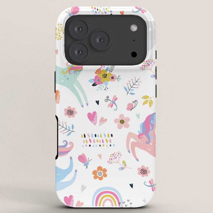 Magical Pastel Unicorn Floral iPhone Case Gallery Image 7
