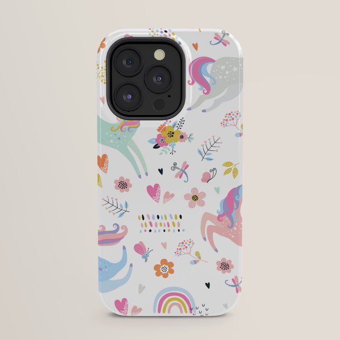Magical Pastel Unicorn Floral iPhone Case Gallery Image 23