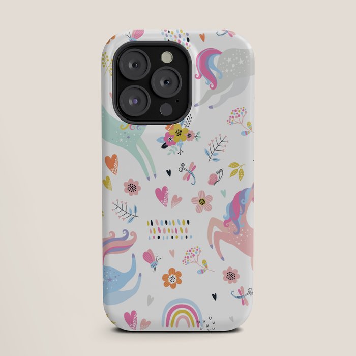Magical Pastel Unicorn Floral iPhone Case Gallery Image 19