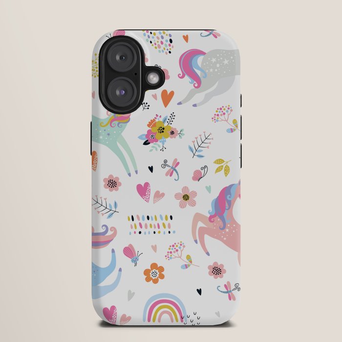 Magical Pastel Unicorn Floral iPhone Case Gallery Image 9