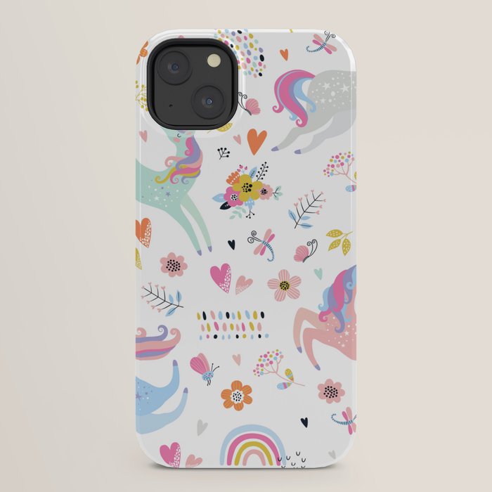 Magical Pastel Unicorn Floral iPhone Case Gallery Image 30