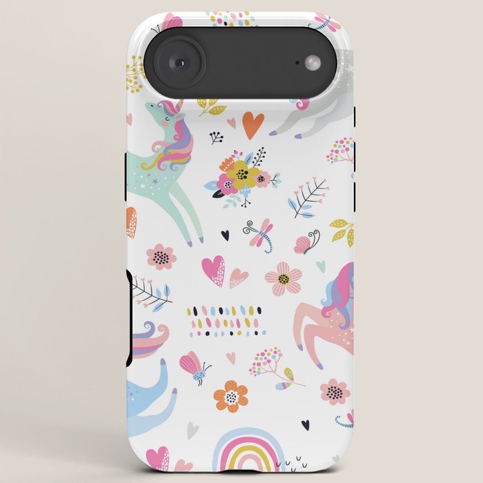 Magical Pastel Unicorn Floral iPhone Case Gallery Image 6