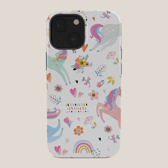 Magical Pastel Unicorn Floral iPhone Case Gallery Image 34