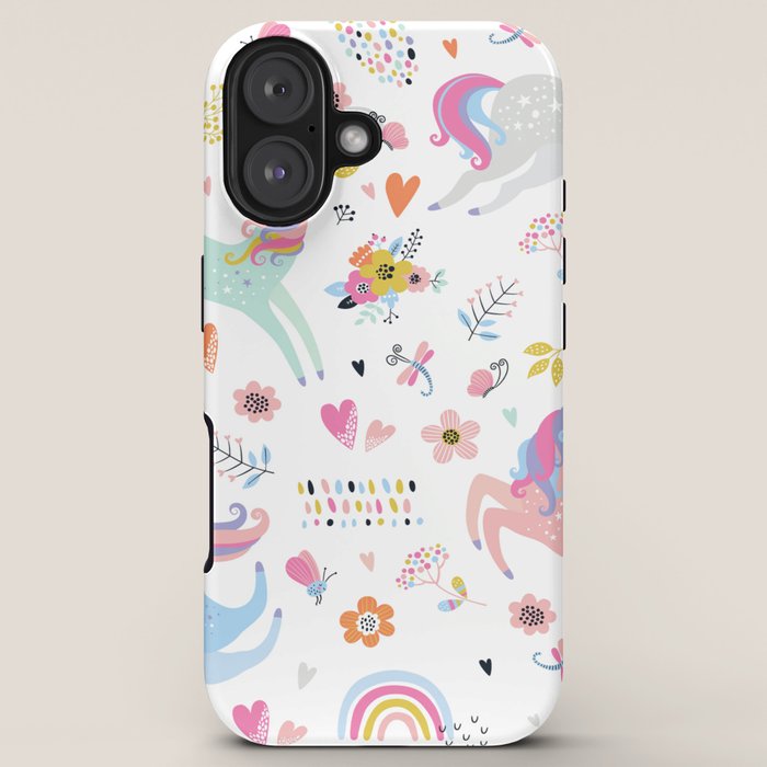 Magical Pastel Unicorn Floral iPhone Case Gallery Image 5