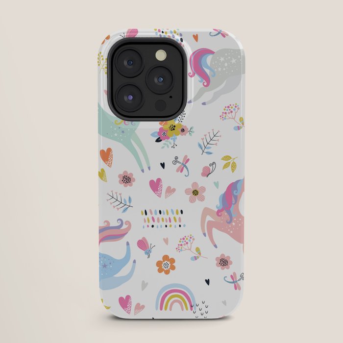 Magical Pastel Unicorn Floral iPhone Case Gallery Image 27