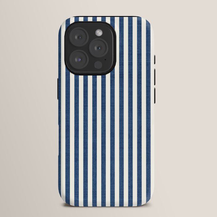 Pinstripe in Navy Blue iPhone Case Gallery Image 15