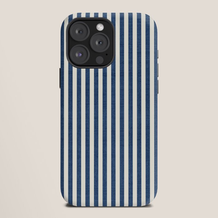 Pinstripe in Navy Blue iPhone Case Gallery Image 12