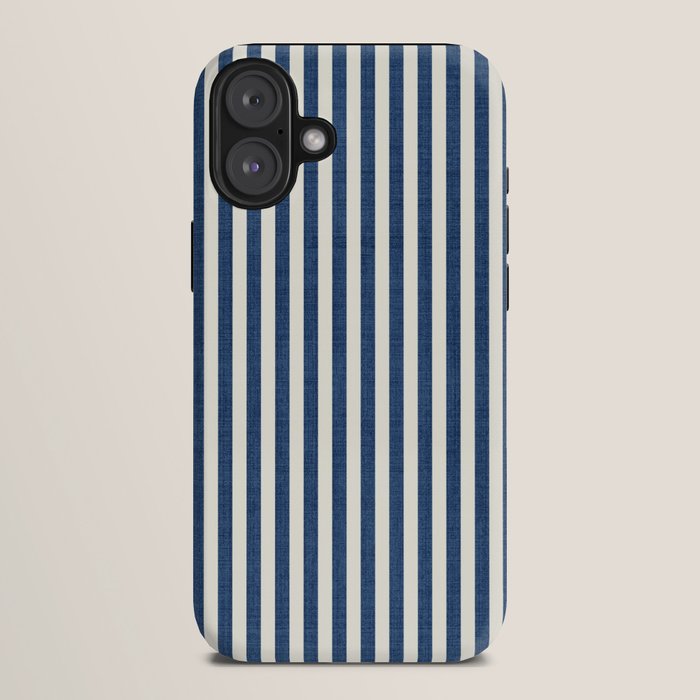 Pinstripe in Navy Blue iPhone Case Gallery Image 10