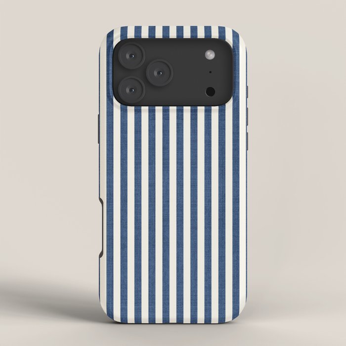 Pinstripe in Navy Blue iPhone Case Gallery Image 4