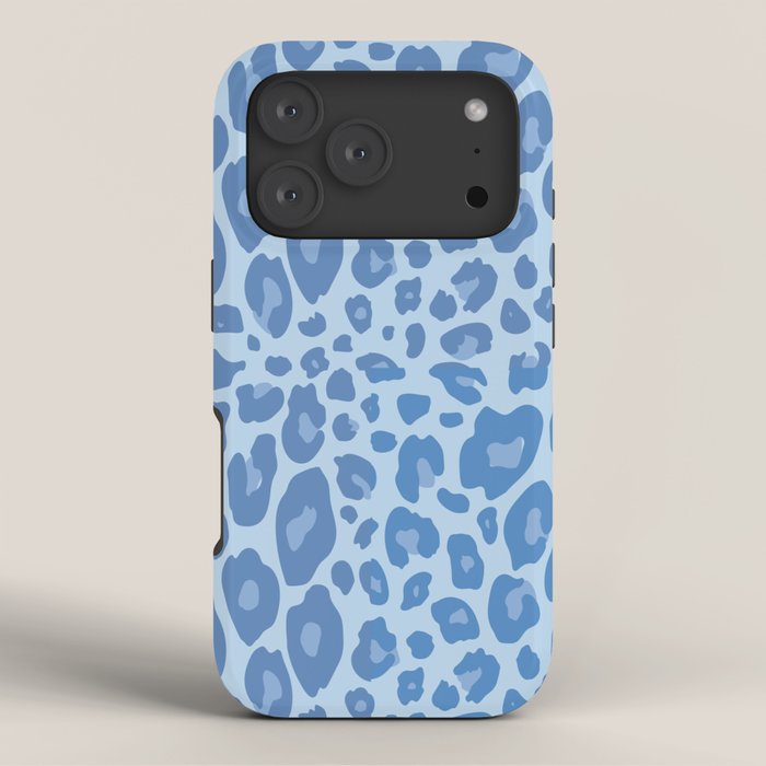 ultra bold leopard blue pastel iPhone Case Gallery Image 3