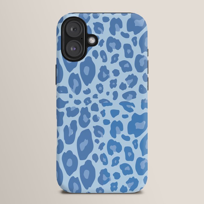 ultra bold leopard blue pastel iPhone Case Gallery Image 14