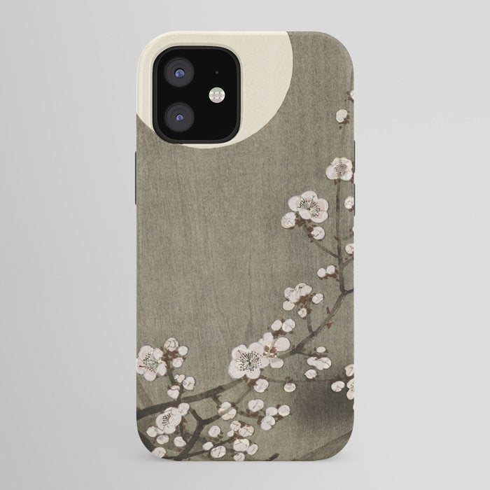 Blossoming plum tree at full moon - Vintage Japanese Woodblock Print Art iPhone Case Gallery Image 41