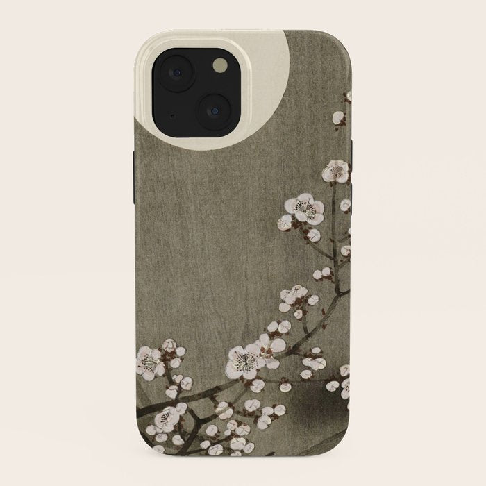 Blossoming plum tree at full moon - Vintage Japanese Woodblock Print Art iPhone Case Gallery Image 38
