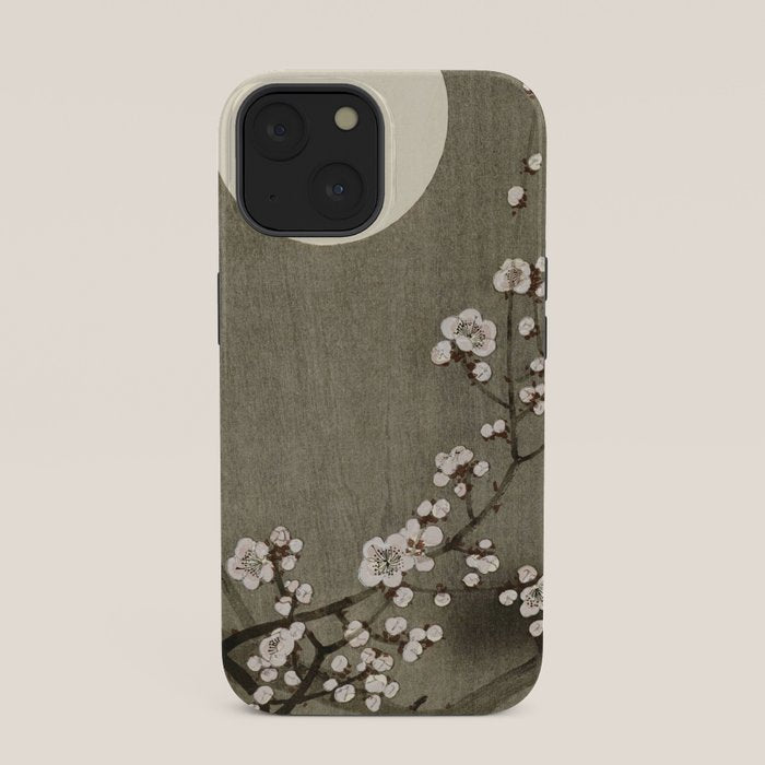 Blossoming plum tree at full moon - Vintage Japanese Woodblock Print Art iPhone Case Gallery Image 33