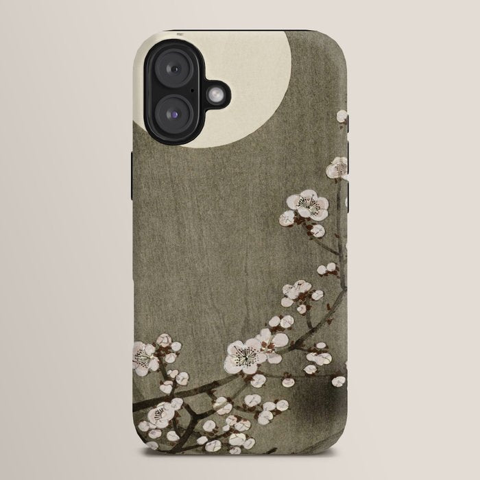 Blossoming plum tree at full moon - Vintage Japanese Woodblock Print Art iPhone Case Gallery Image 14