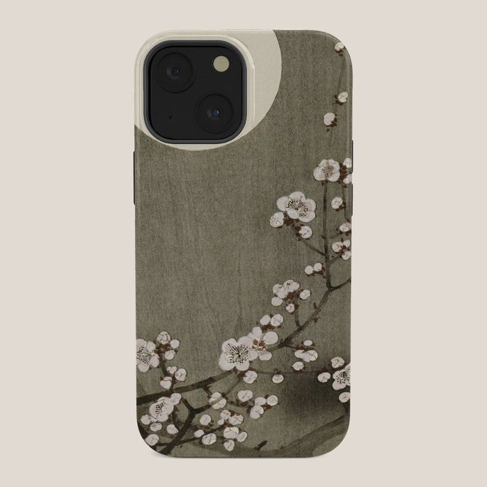 Blossoming plum tree at full moon - Vintage Japanese Woodblock Print Art iPhone Case Gallery Image 34