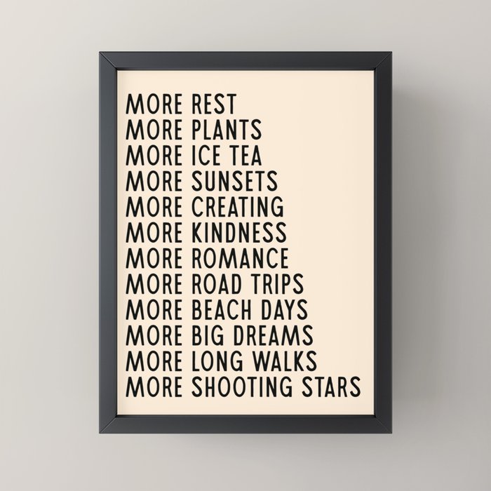 More - Modern Typography Print Mini Art Print Gallery Image 3