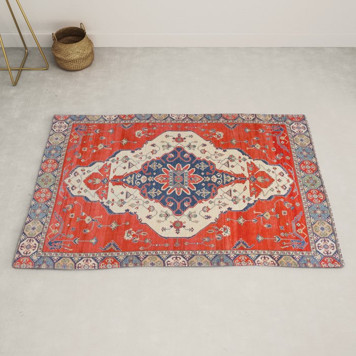 North And South Vine Red Medallion Kazak Persian Rug Rug Gallery Image 2
