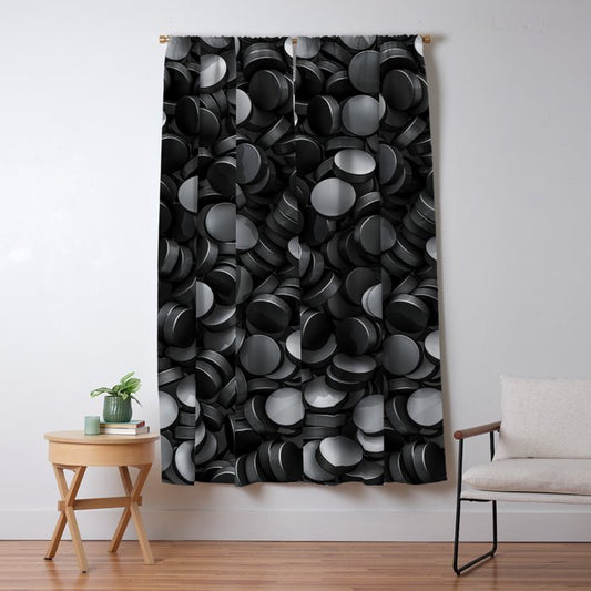 Hockey pucks Window Curtain Gallery Image 1