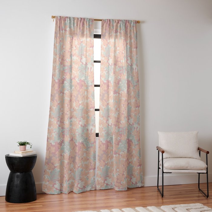 Exotic plumeria flowers A Window Curtain Gallery Image 14