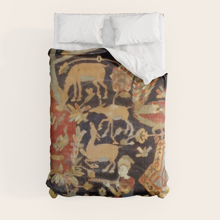 Mantes Antique Persian Animal Rug Print Comforter Gallery Image 3