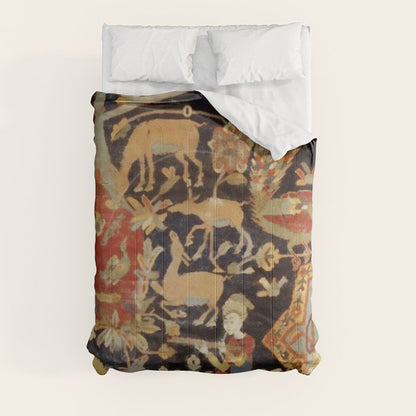 Mantes Antique Persian Animal Rug Print Comforter Gallery Image 3