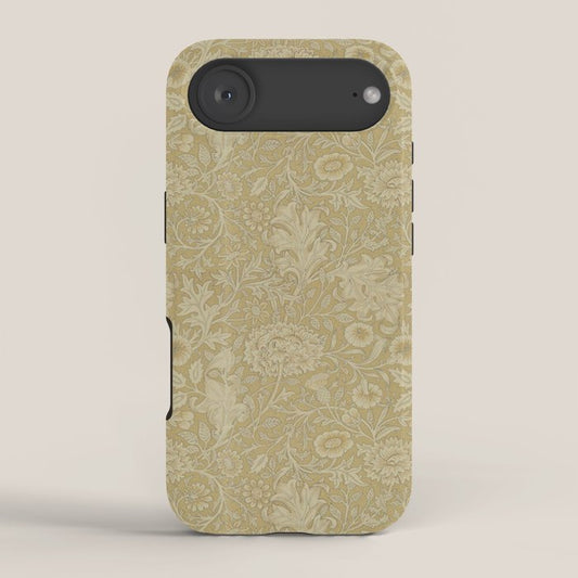 William Morris Vintage Double Bough Antique Gold iPhone Case Gallery Image 2