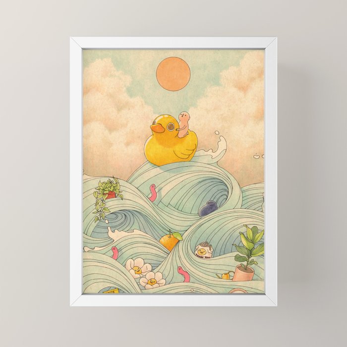 Duck at Sea Mini Art Print Gallery Image 4