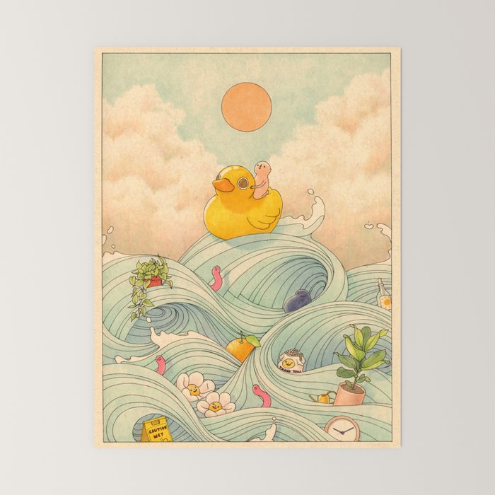 Duck at Sea Mini Art Print Gallery Image 6