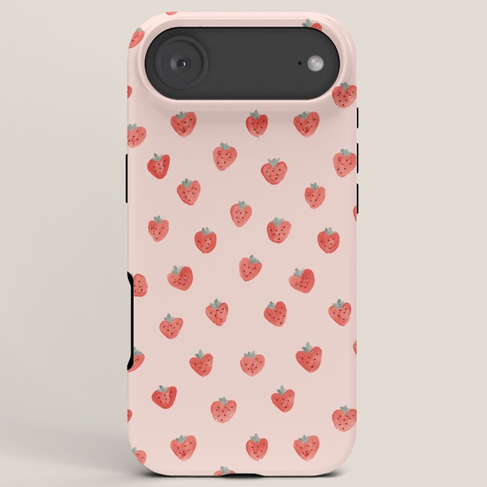 Strawberries on Pink iPhone Case Gallery Image 6