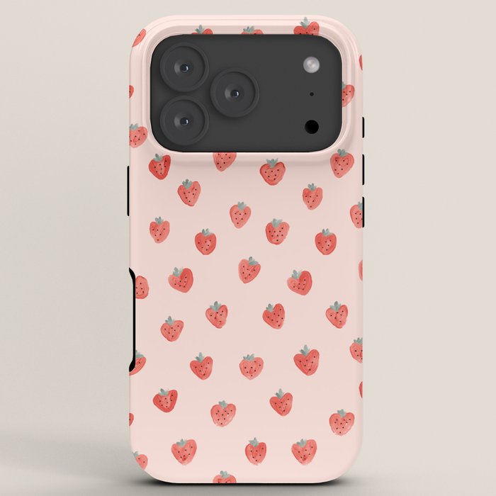 Strawberries on Pink iPhone Case Gallery Image 7