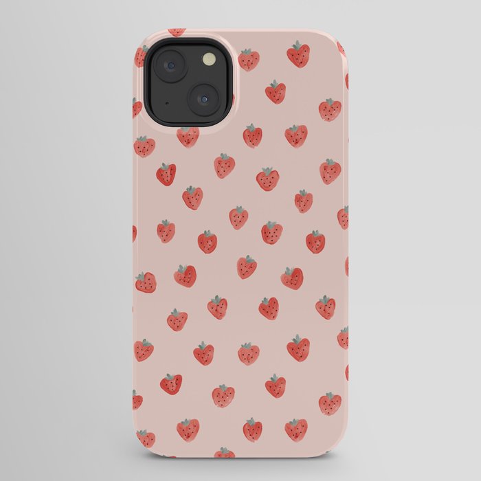 Strawberries on Pink iPhone Case Gallery Image 30