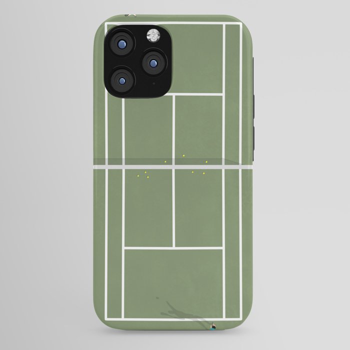 Tennis Court From Above | Illustration iPhone Case Gallery Image 44