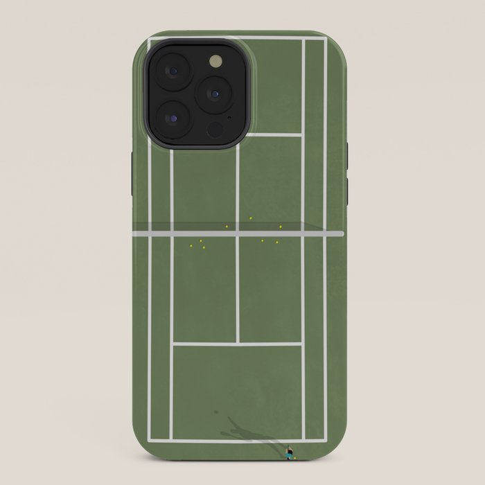 Tennis Court From Above | Illustration iPhone Case Gallery Image 36