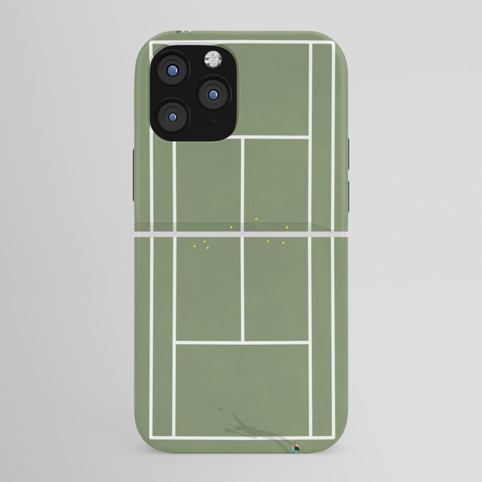 Tennis Court From Above | Illustration iPhone Case Gallery Image 43
