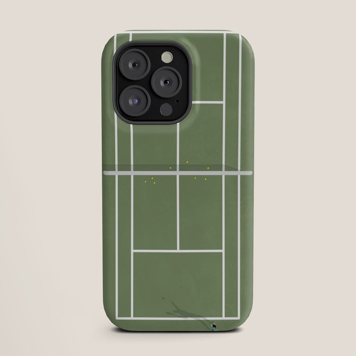 Tennis Court From Above | Illustration iPhone Case Gallery Image 19