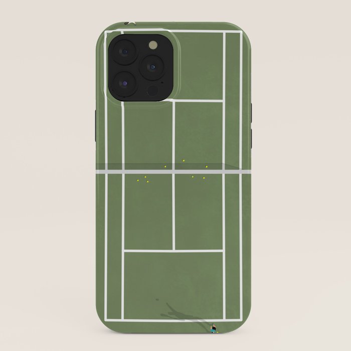Tennis Court From Above | Illustration iPhone Case Gallery Image 40