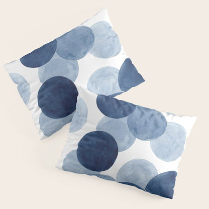Indigo Ombre Circles Pillow Sham Gallery Image 3