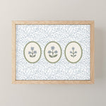 Ditsy Block Print Floral Tryptich Mini Art Print Gallery Image 1