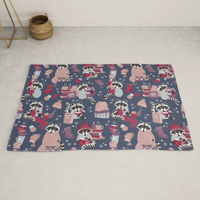 Hygge raccoon Rug Gallery Image 2