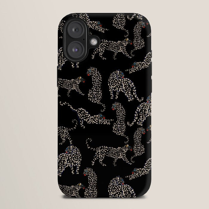 Boho modern black cheetah iPhone Case Gallery Image 10